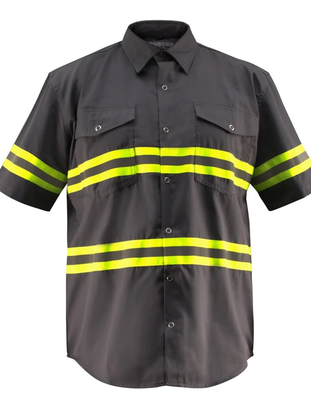 Men’s Small Reflective Work Shirt Gray Hi-Vis Utility Streetwear Industrial Y2K